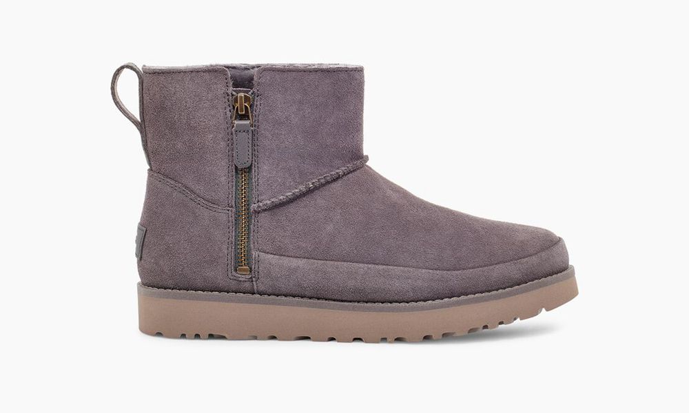 Ugg Mini Boot Womens - Ugg Classic Zip Mini Grey - 684JKFPEZ